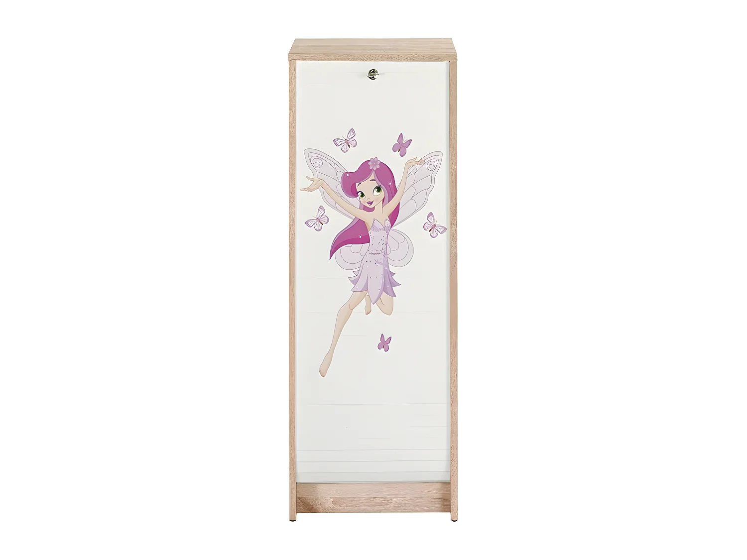 Classeur à Rideau Chêne 6 Niches L 37.8 H 103.8 P 38.4 cm - Coloris: Fée 217