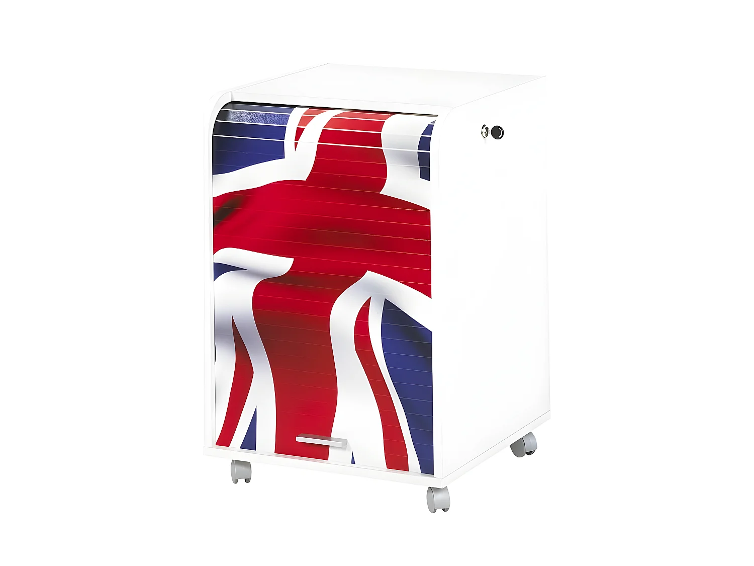 Caisson de Bureau Blanc 2 Tiroirs - Coloris: Drapeau anglais 701