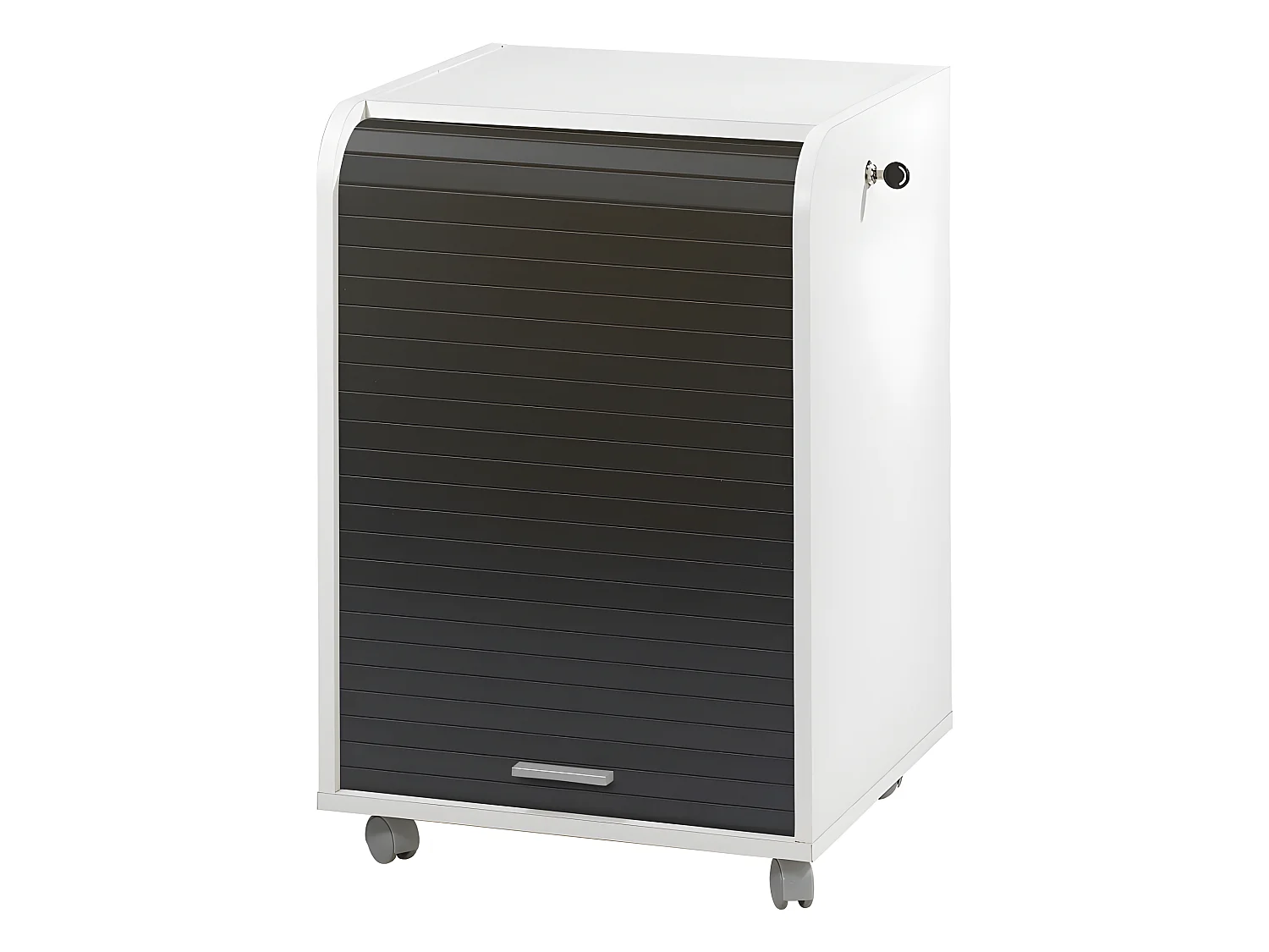 Caisson de Bureau Blanc Bicolore - Coloris: Noir