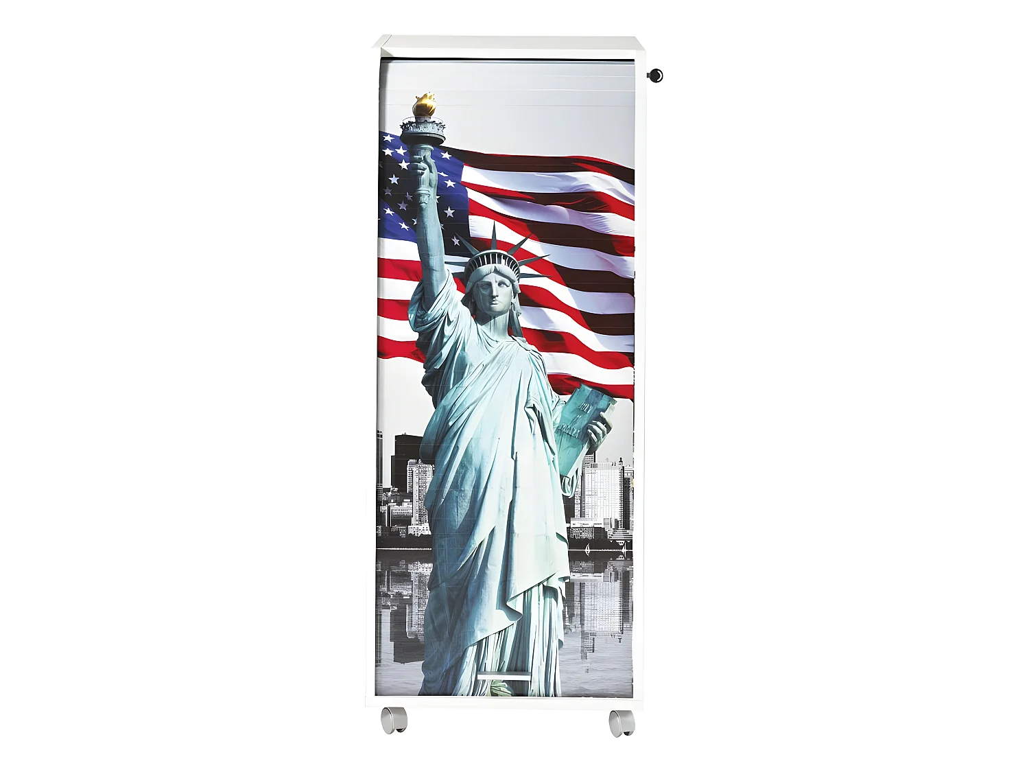 Caisson de Bureau Blanc à Roulettes 108 cm - Coloris: Liberté 505