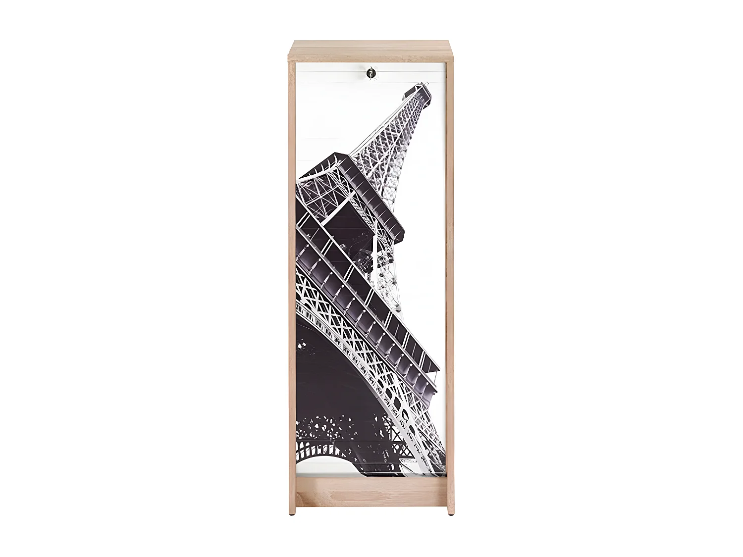 Classeur à Rideau Chêne 6 Niches L 37.8 H 103.8 P 38.4 cm - Coloris: Tour Eiffel 750 751