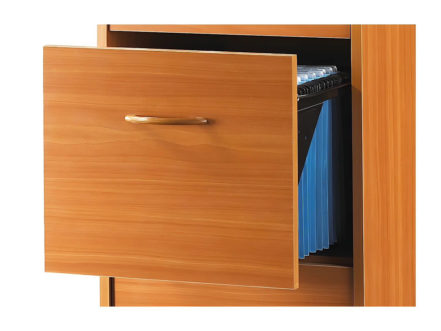 Classeur 3 Tiroirs Pour 75 Dossiers Suspendus 41,4 x 108,4 x 44 cm - Coloris: Merisier