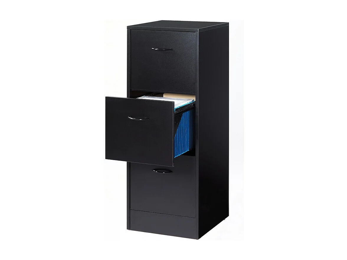 Classeur 3 Tiroirs Pour 75 Dossiers Suspendus 41,4 x 108,4 x 44 cm - Coloris: Merisier