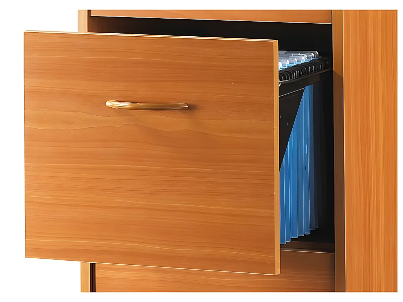 Classeur 3 Tiroirs Pour 75 Dossiers Suspendus 41,4 x 108,4 x 44 cm - Coloris: Merisier