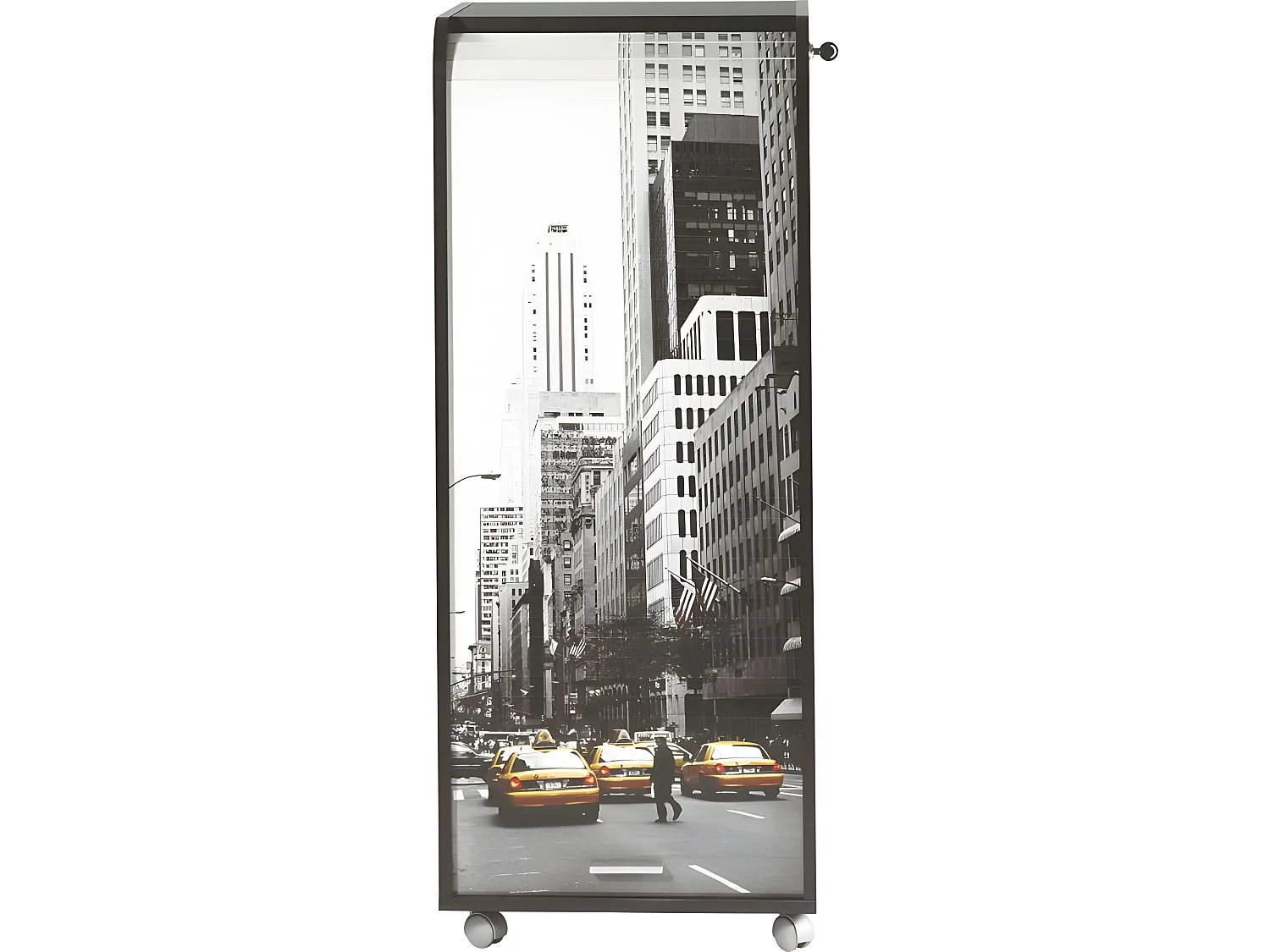 Caisson de Bureau Mobile Noir 108 cm - Coloris: New York 504
