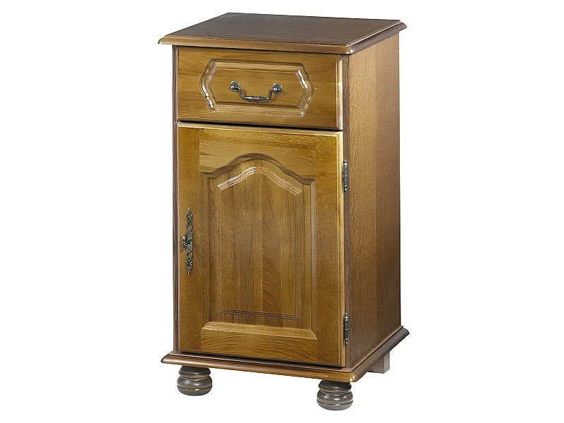 Confiturier Chêne Rustique 1 Porte 1 Tioir 2 Niches L 44.2 H 77.2 P 41 cm