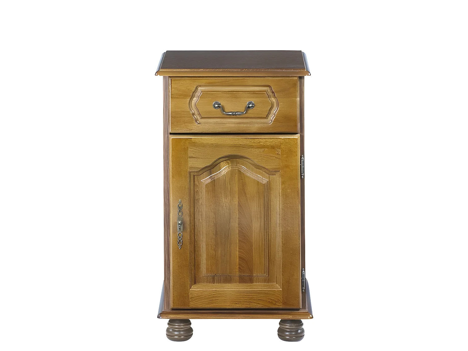 Confiturier Chêne Rustique 1 Porte 1 Tioir 2 Niches L 44.2 H 77.2 P 41 cm