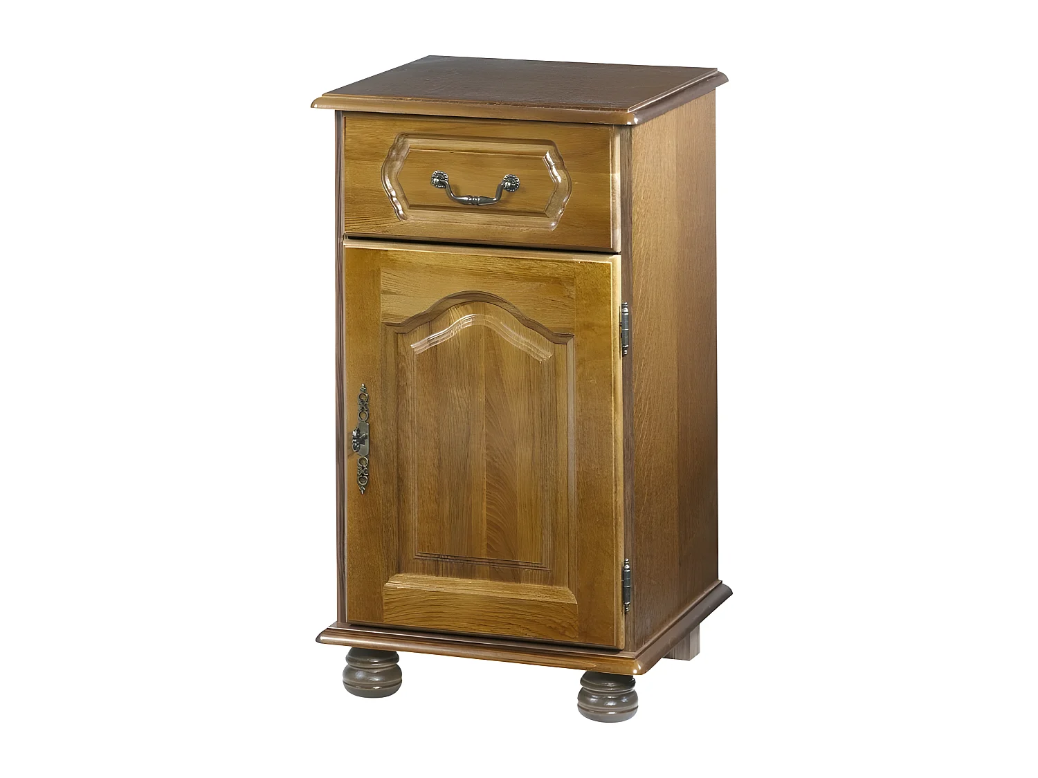 Confiturier Chêne Rustique 1 Porte 1 Tioir 2 Niches L 44.2 H 77.2 P 41 cm