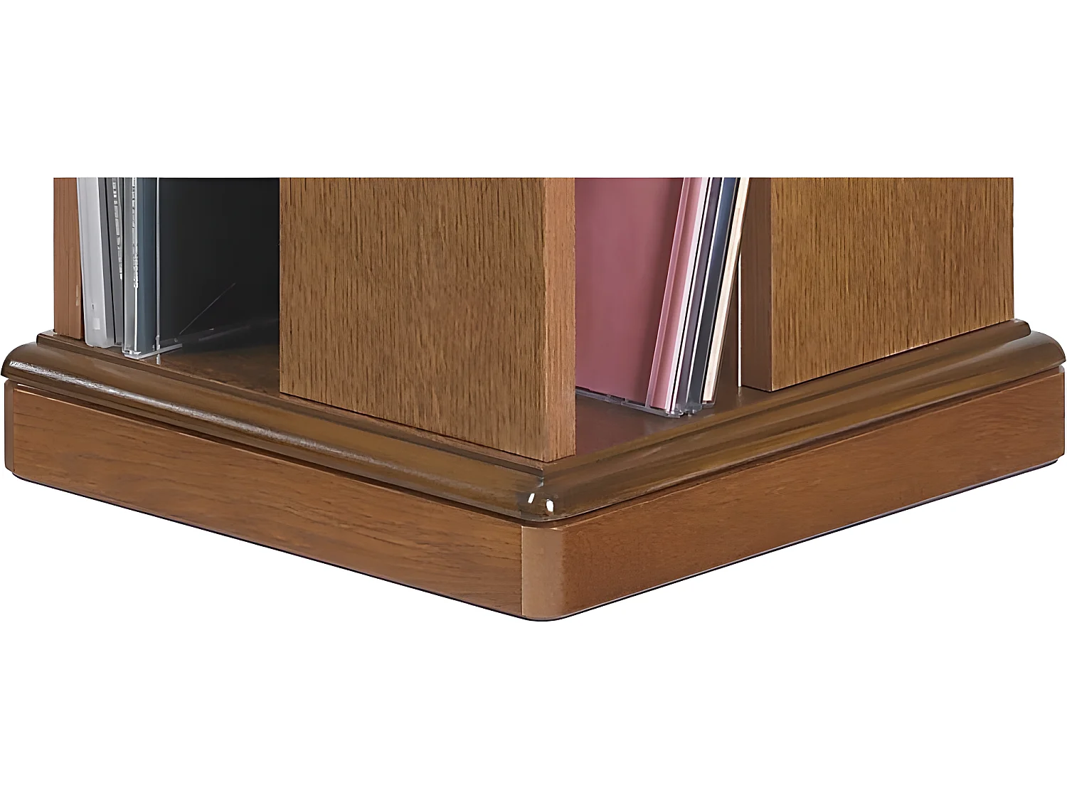 Tour CD DVD Pivotante Chêne 28 Etagères L 35 H 134.5 P 35 cm