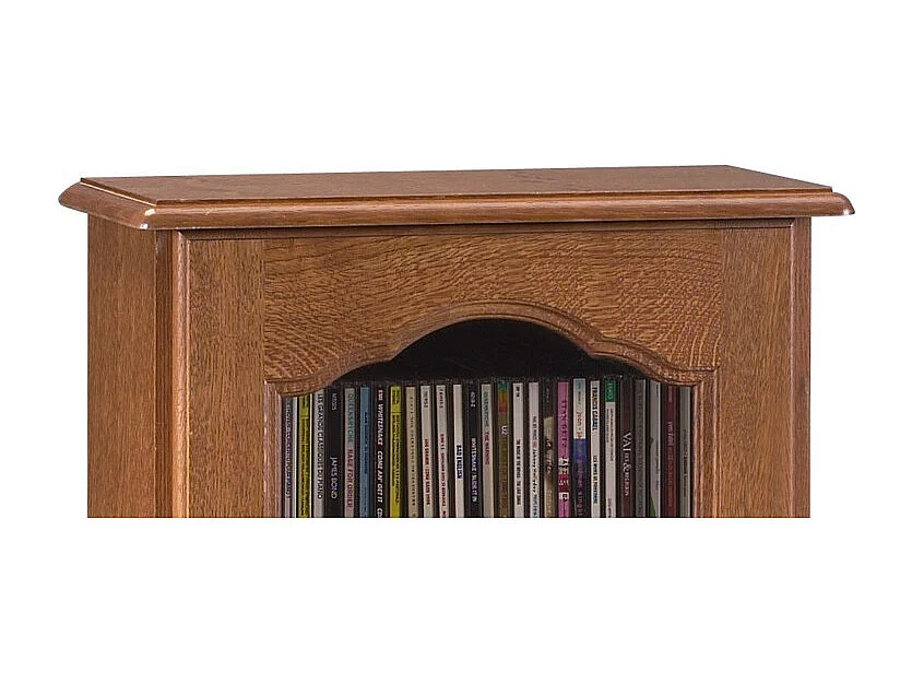 Petit Meuble Vitrine Chêne 1 Porte Vitrée 6 Niches L 49.4 H 105.8 P 21.5 cm