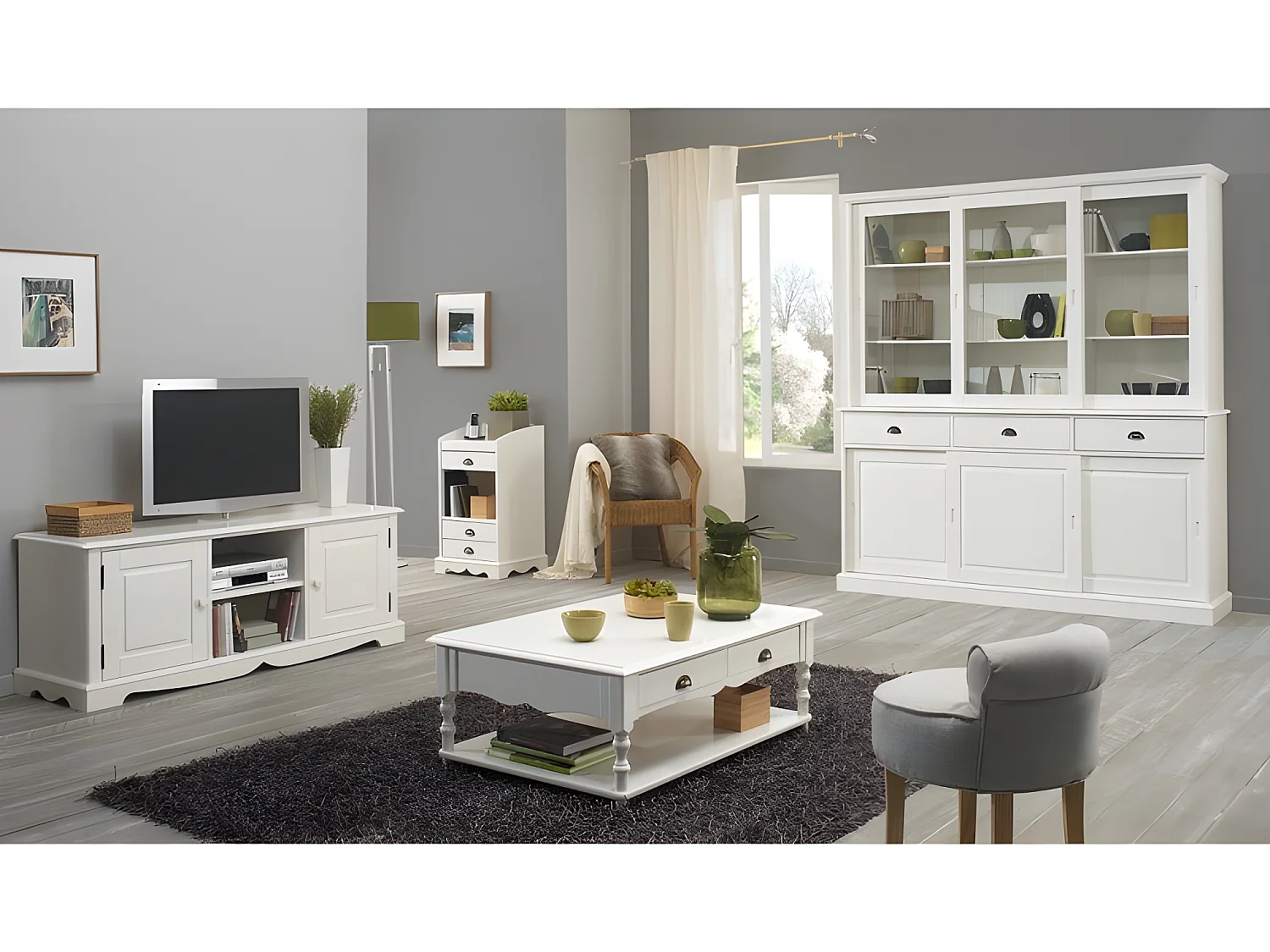 Meuble d’entrée Meuble Téléphone Blanc