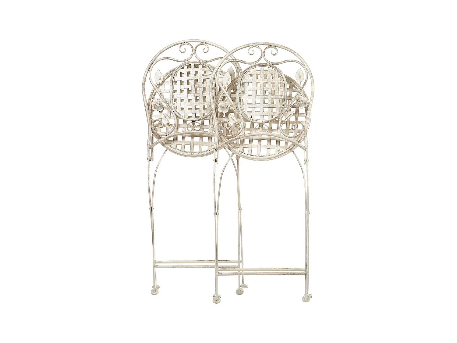 Set van 2 tuinstoelen BIVIO Metaal Gebroken wit