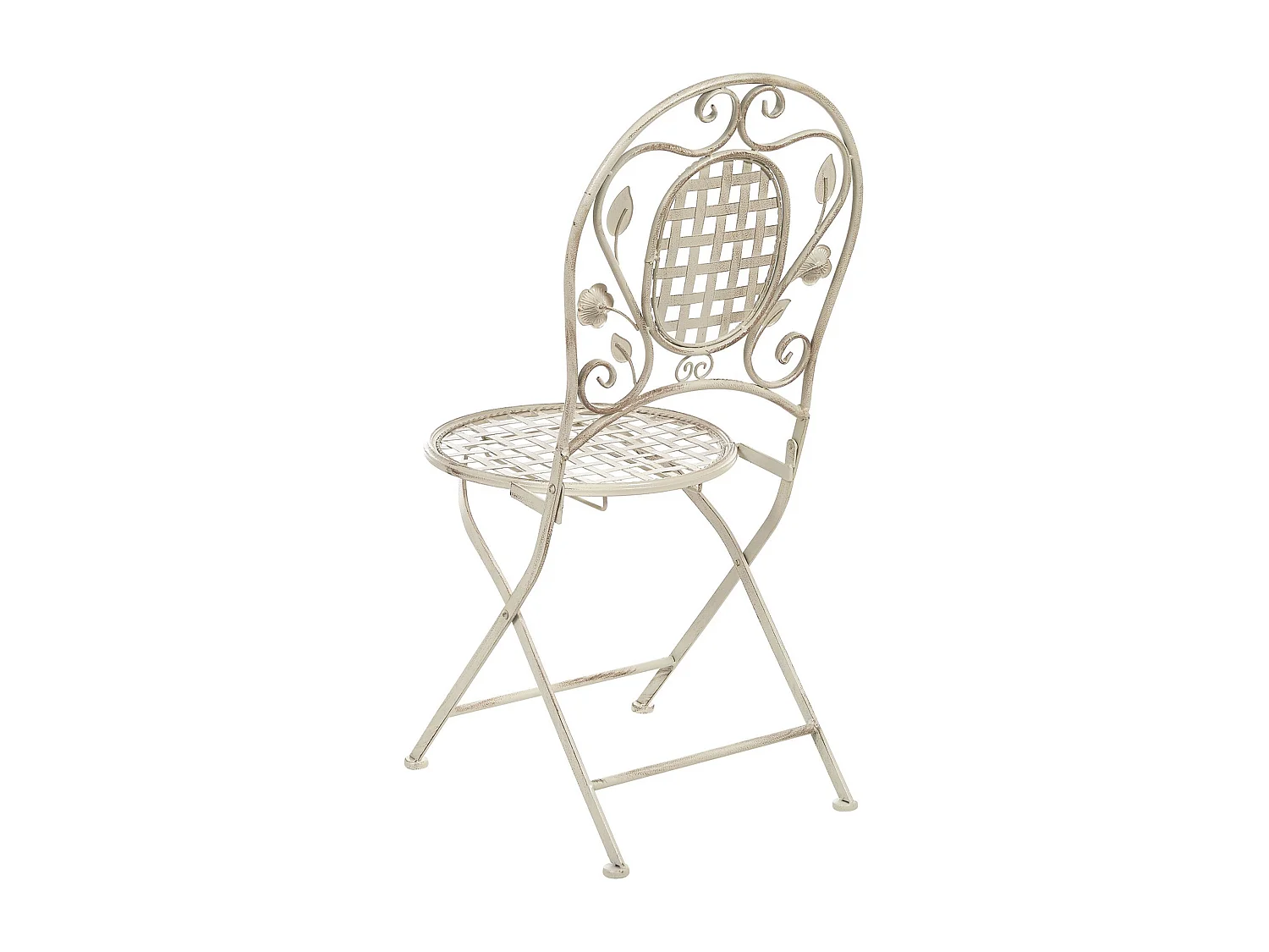 Lot de 2 chaises de jardin BIVIO Pliant Métal Blanc cassé