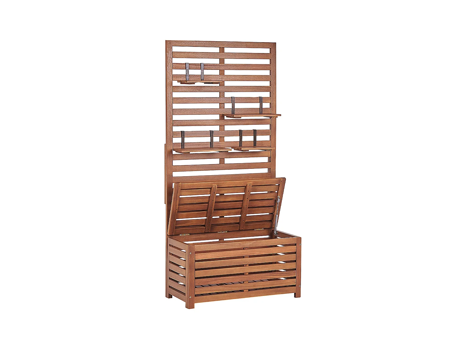 Banc de jardin avec étagère murale MATINO Acacia 80 cm 40 cm Marron