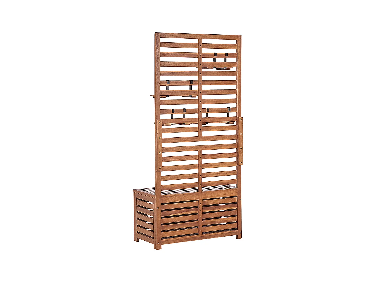 Banc de jardin avec étagère murale MATINO Acacia 80 cm 40 cm Marron