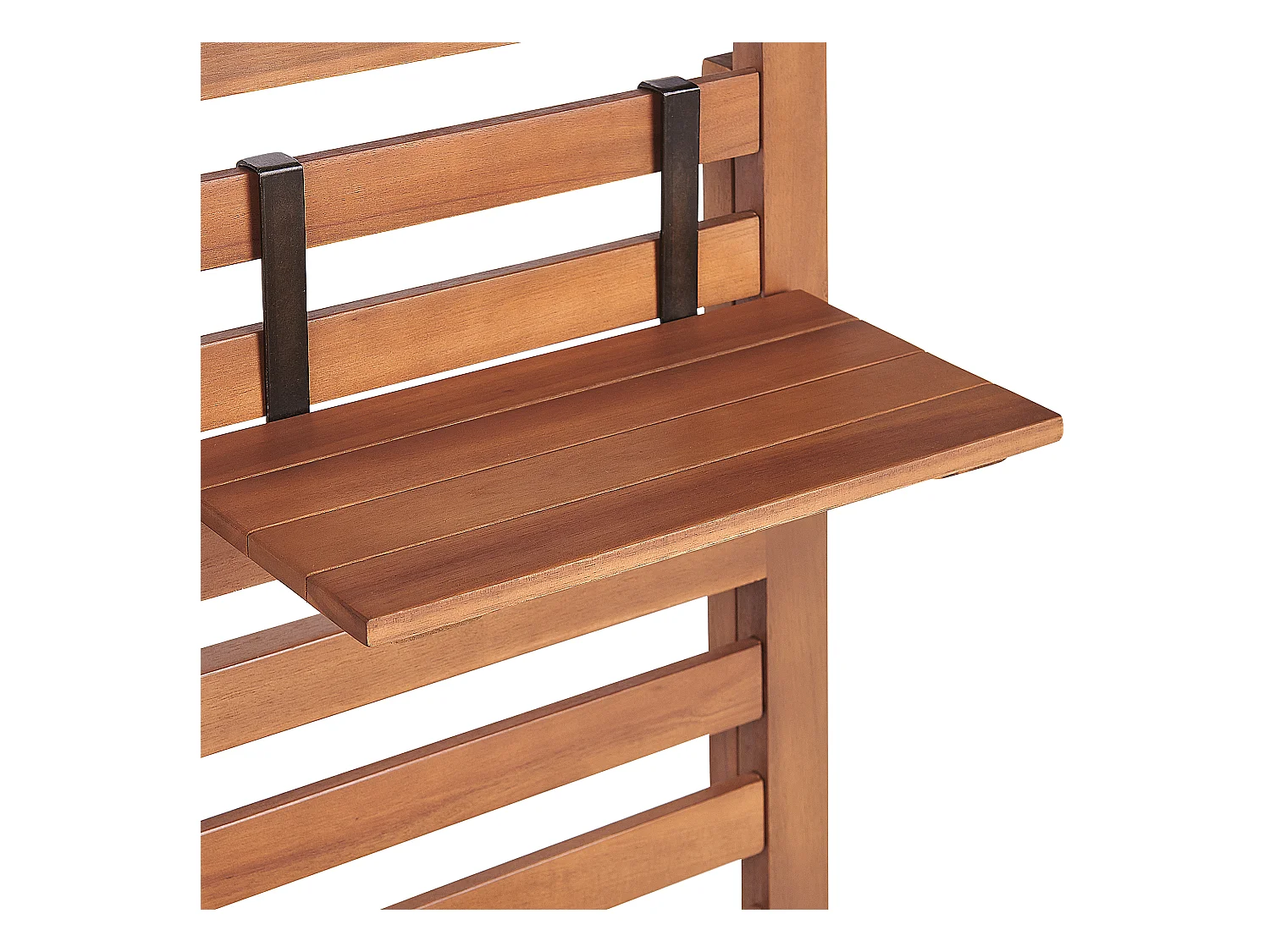 Banc de jardin avec étagère murale MATINO Acacia 80 cm 40 cm Marron