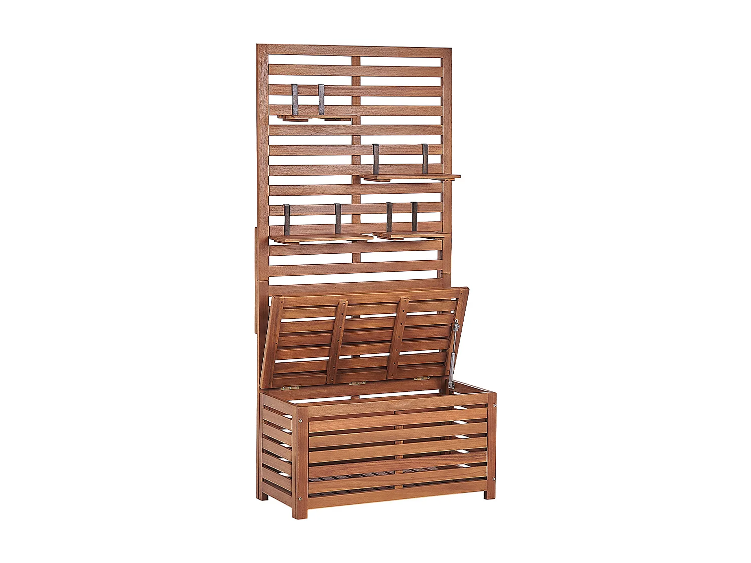Banc de jardin avec étagère murale MATINO Acacia 80 cm 40 cm Marron