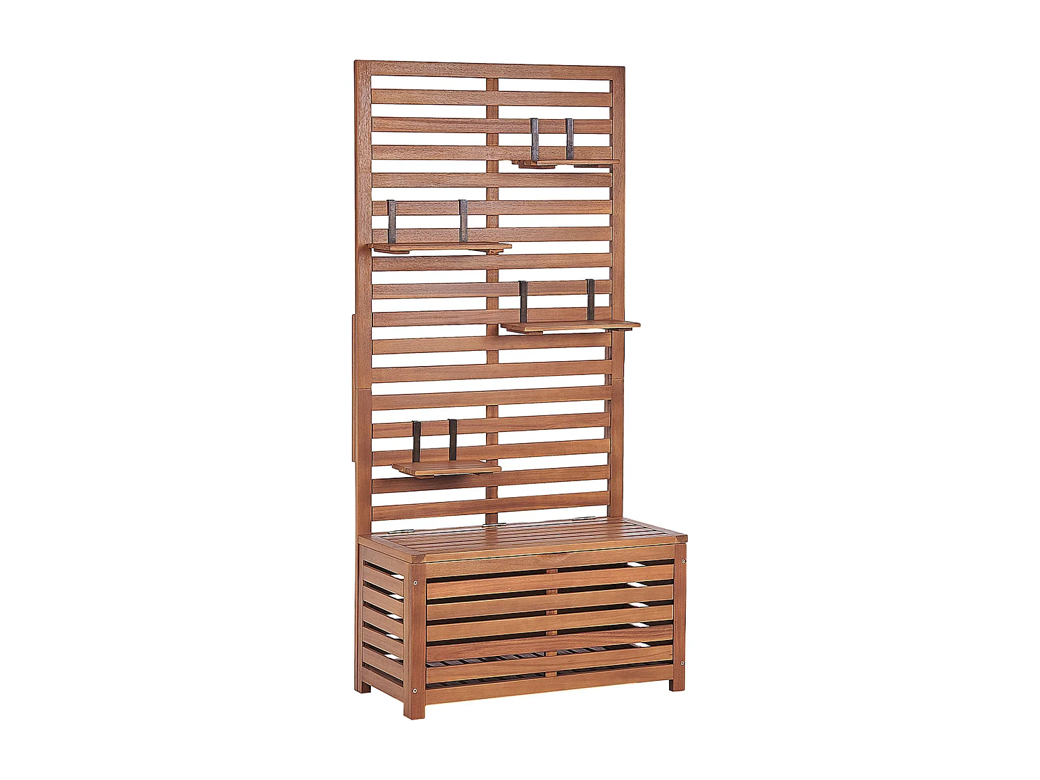 Panca da giardino con pannello a muro MATINO Legno d'acacia 80 cm 40 cm Marrone