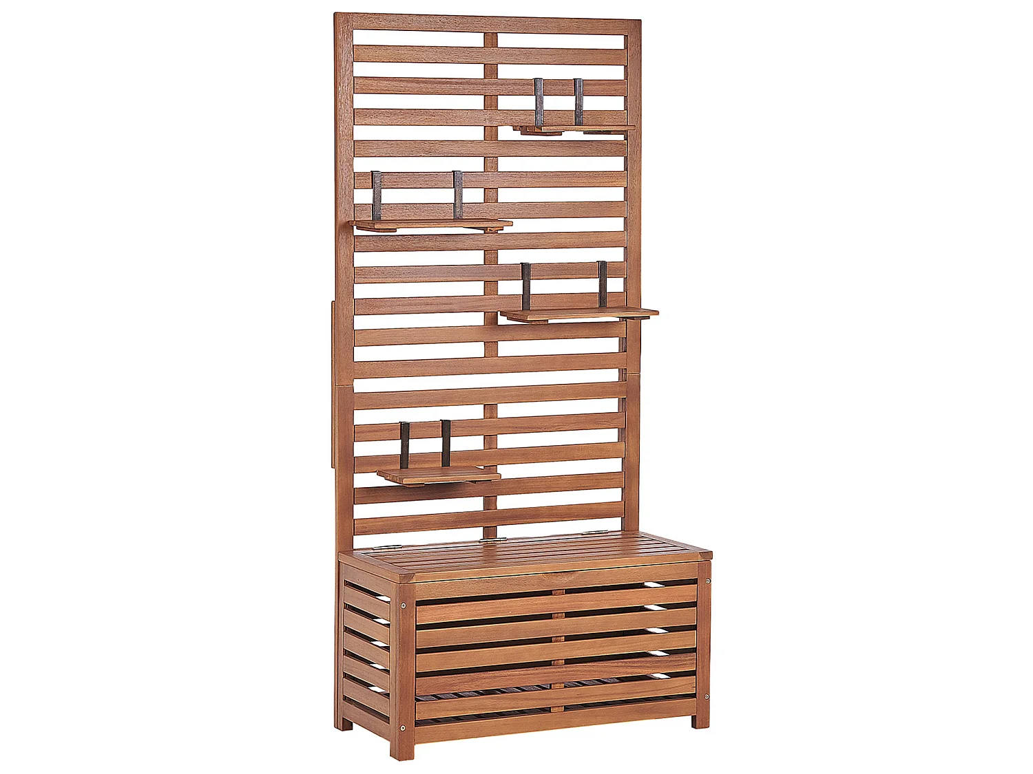 Gartenbank mit Wandpaneel MATINO Akazienholz 80 cm 40 cm Braun