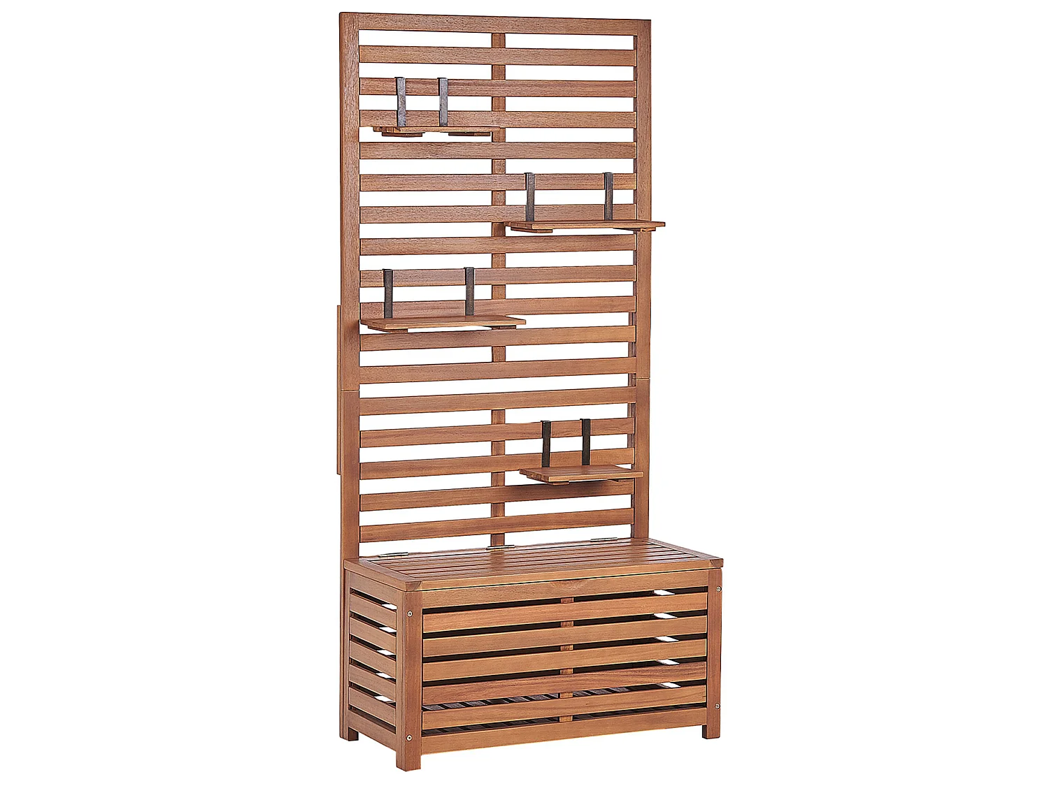 Gartenbank mit Wandpaneel MATINO Akazienholz 80 cm 40 cm Braun