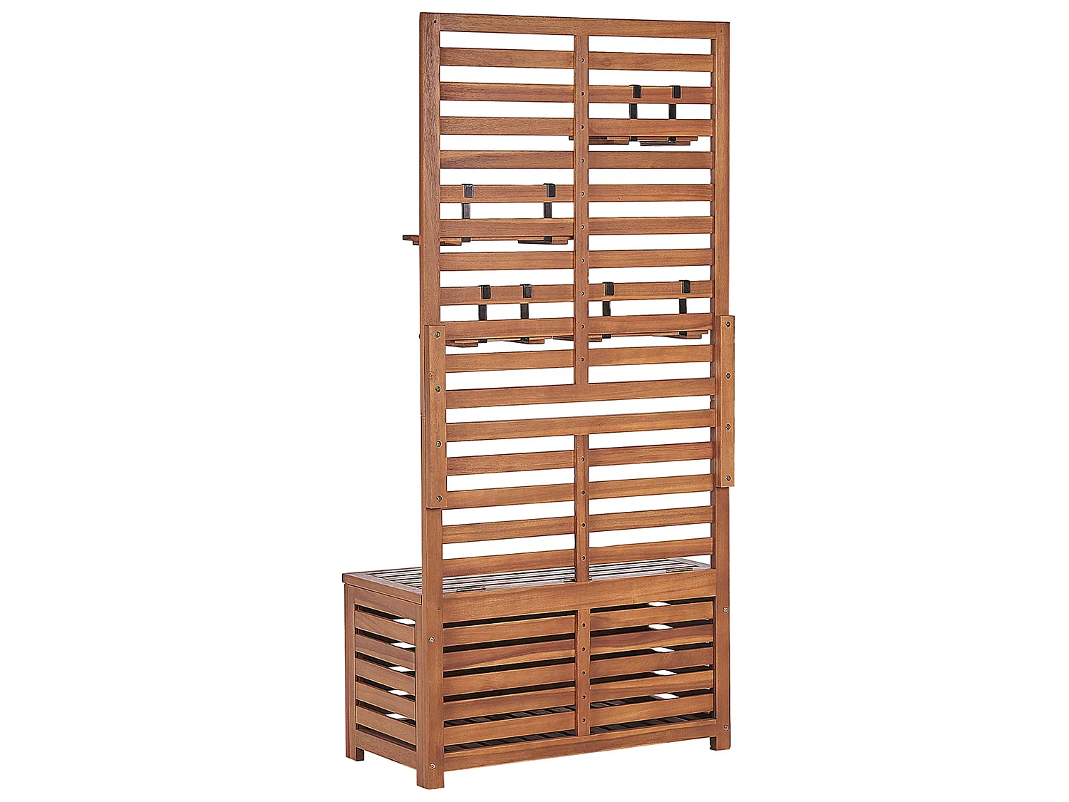 Gartenbank mit Wandpaneel MATINO Akazienholz 80 cm 40 cm Braun