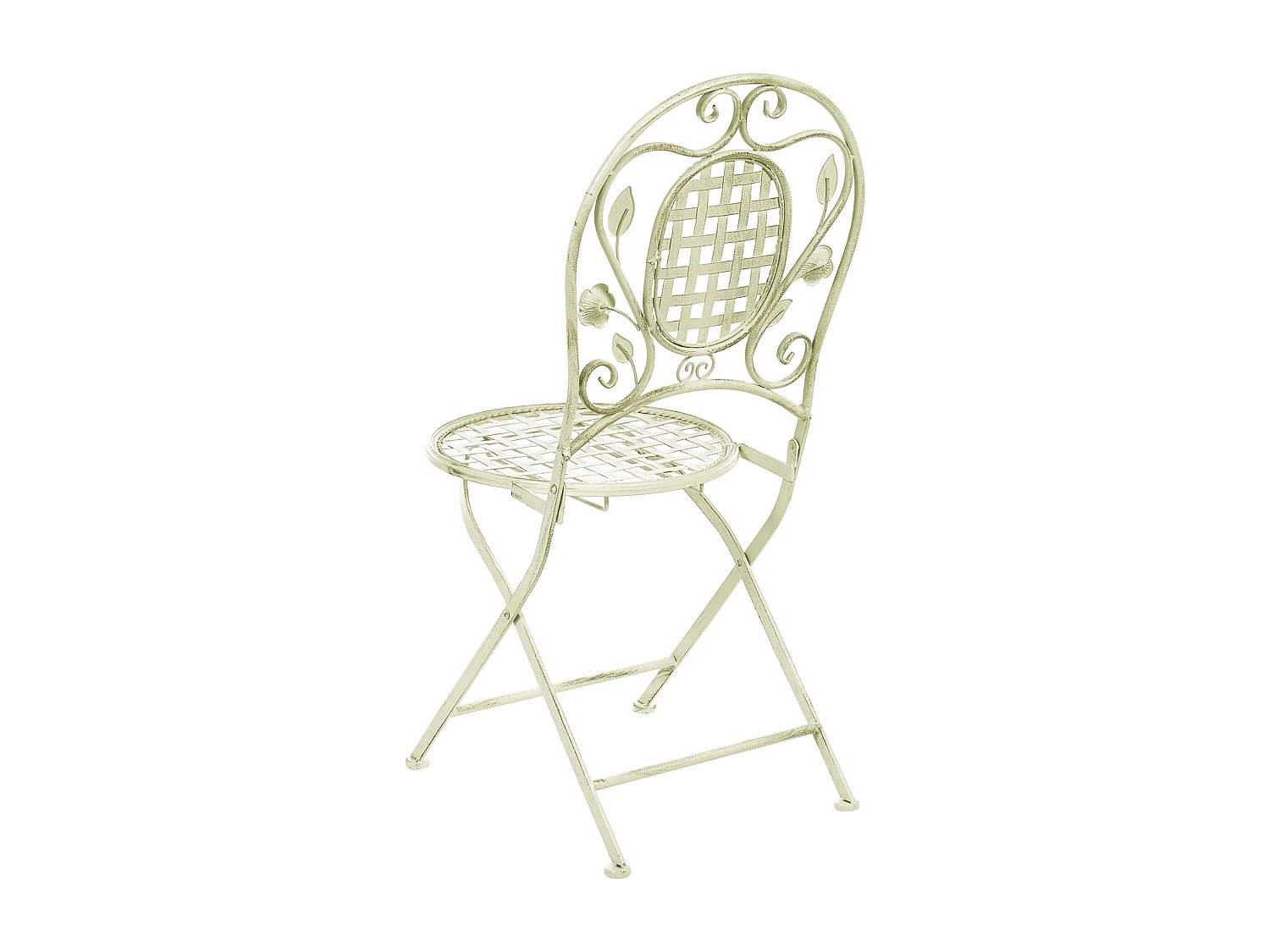 Stilvoller Gartentstuhl 2er Set Metall hellgrün rund klappbar Bivio