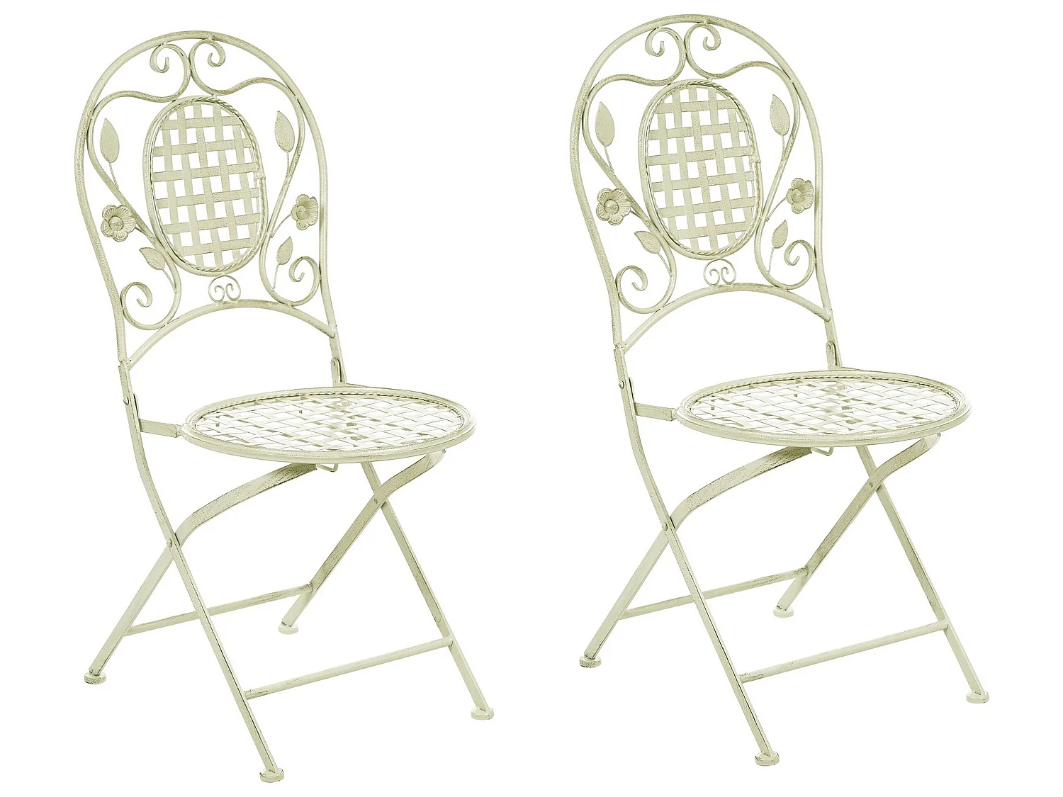 Lot de 2 chaises de jardin BIVIO Pliant Métal Vert clair