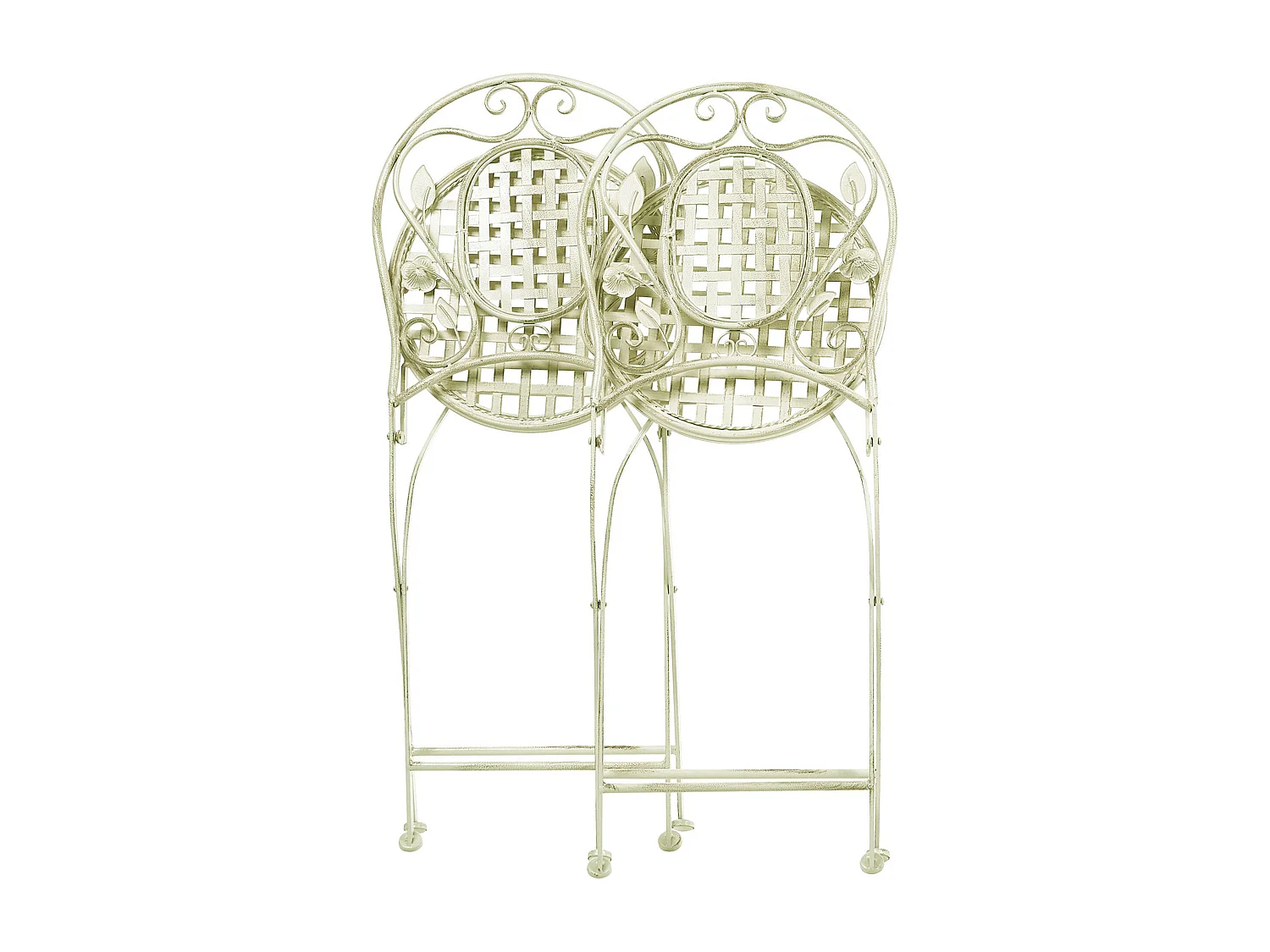 Lot de 2 chaises de jardin BIVIO Pliant Métal Vert clair