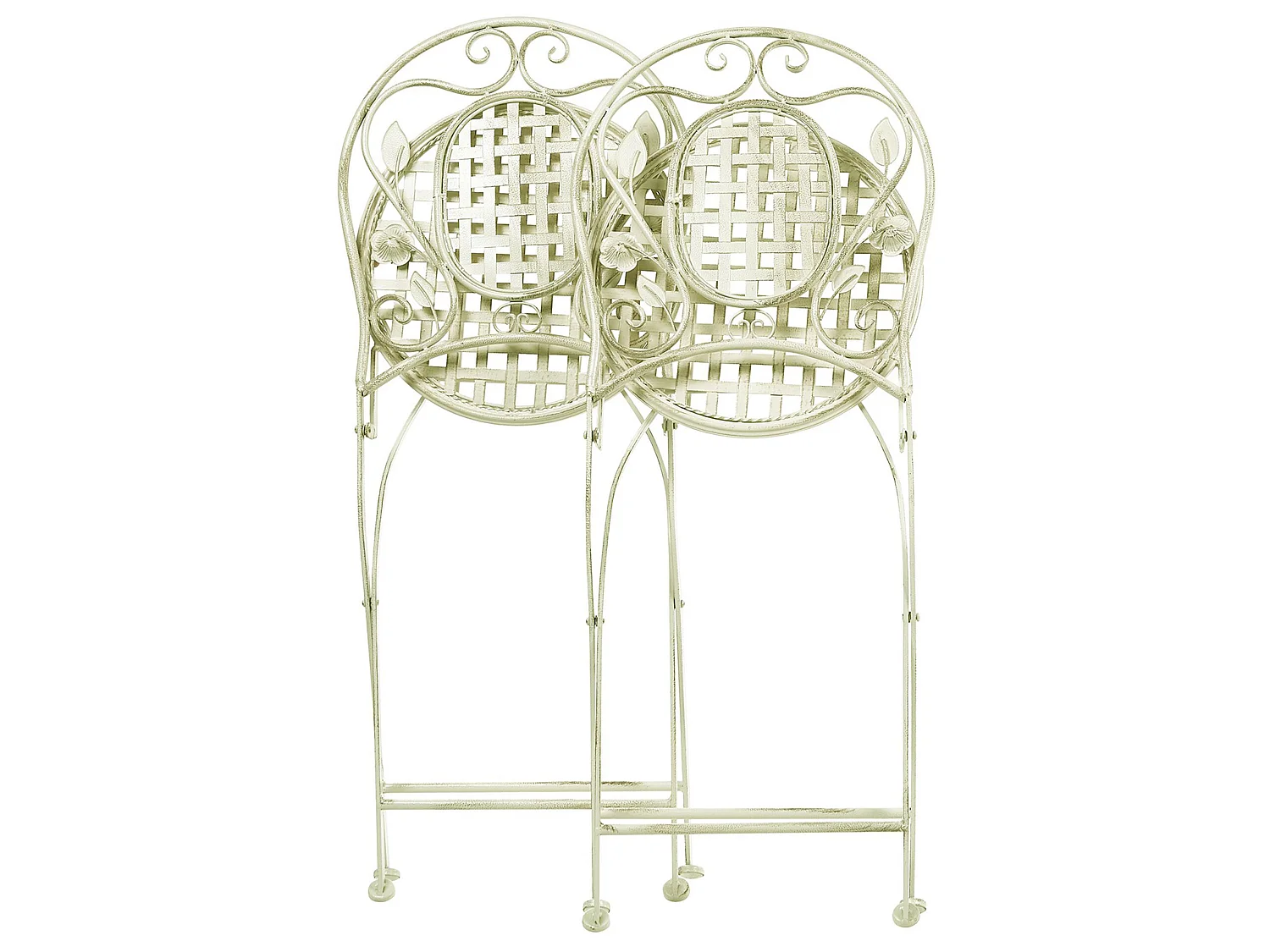 Lot de 2 chaises de jardin BIVIO Pliant Métal Vert clair