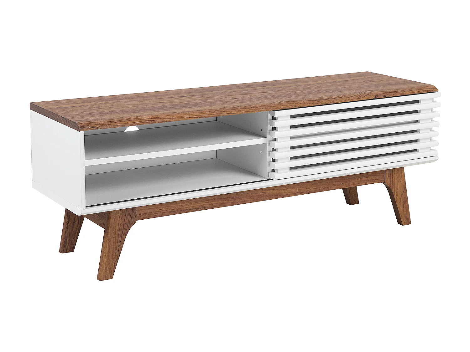 TV-meubel TOLEDO II Bruin/wit