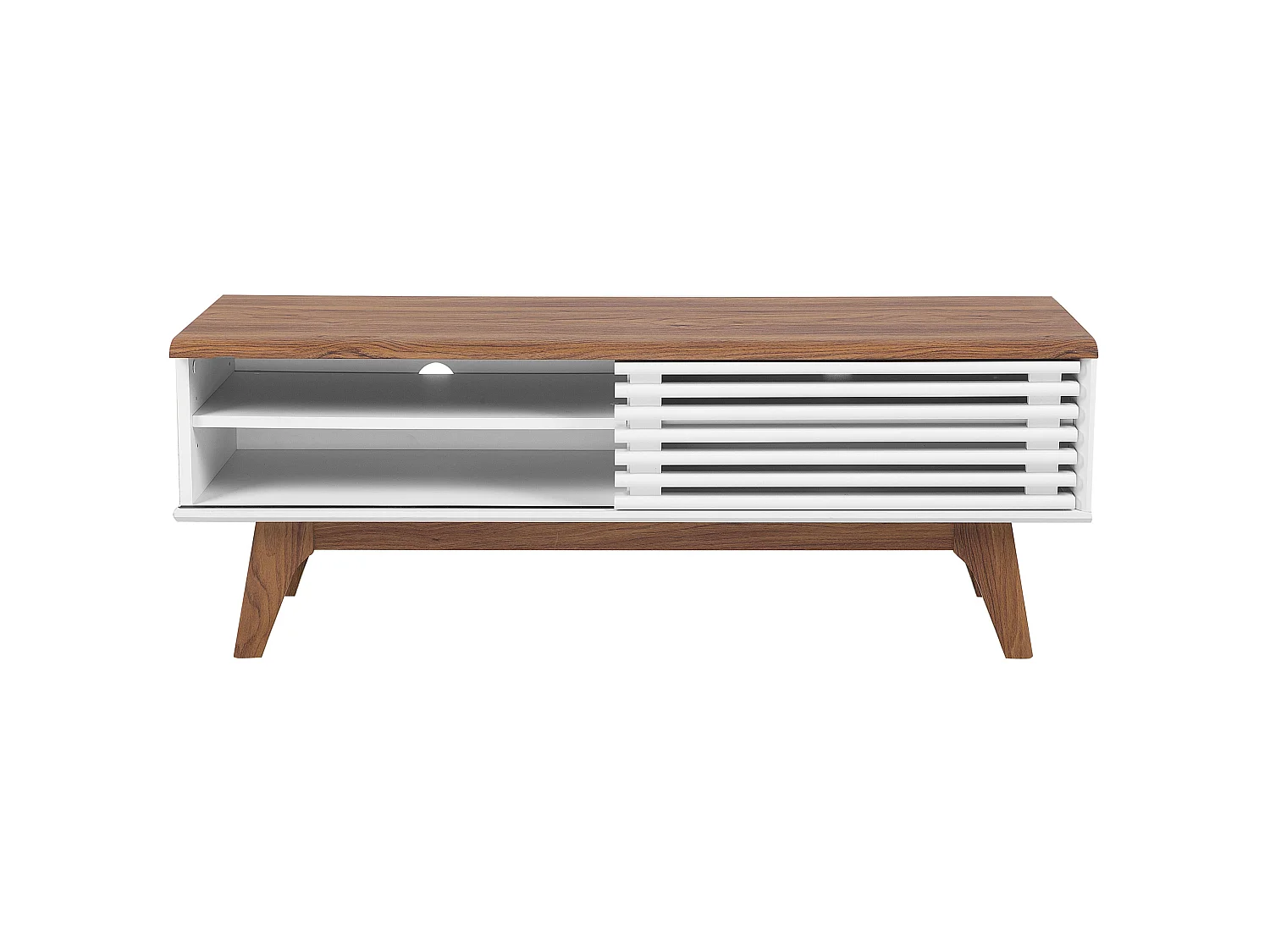 TV Stand TOLEDO II Brown/ White