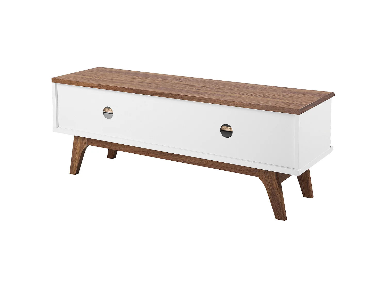 TV Stand TOLEDO II Brown/ White