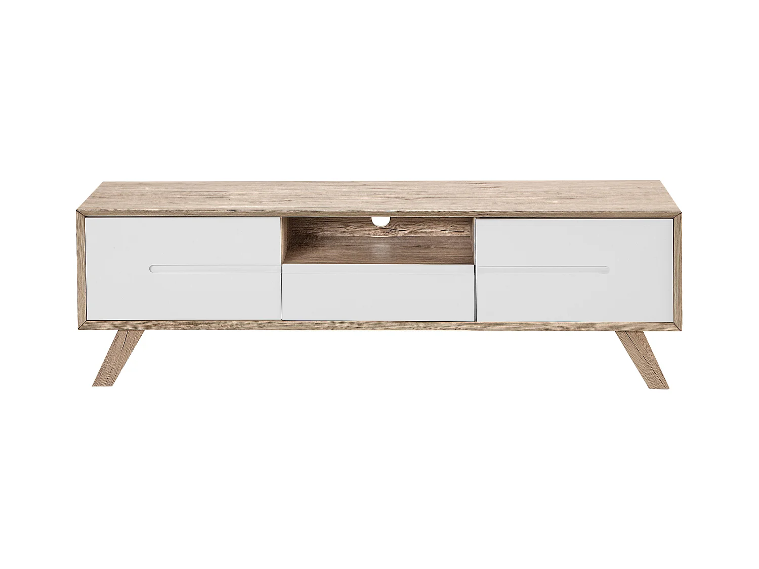 TV-meubel FORESTER Bruin/wit