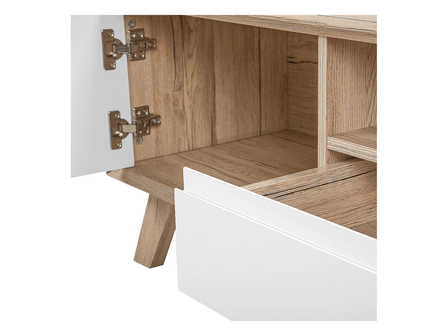 TV-meubel FORESTER Bruin/wit