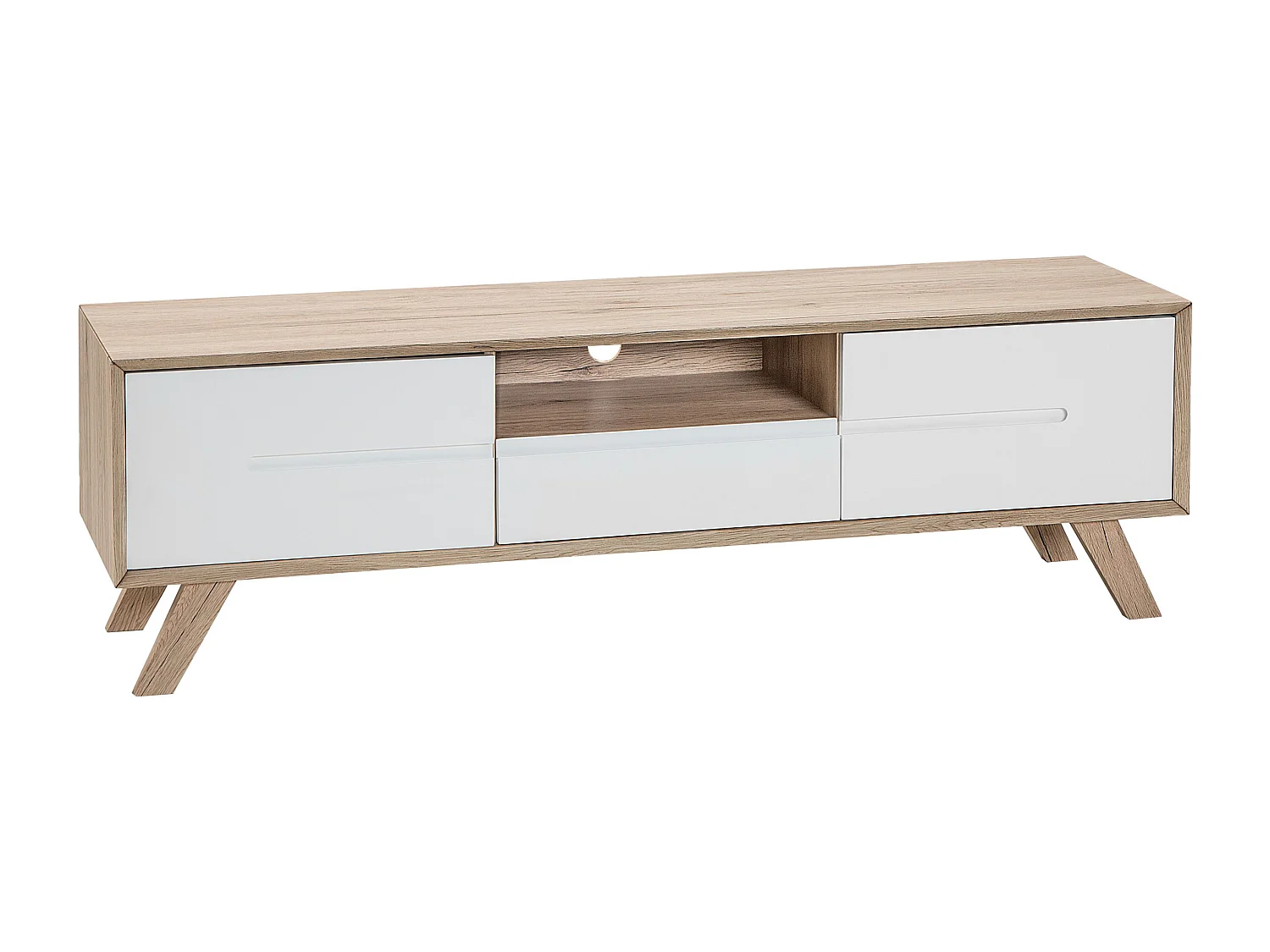 TV-meubel FORESTER Bruin/wit