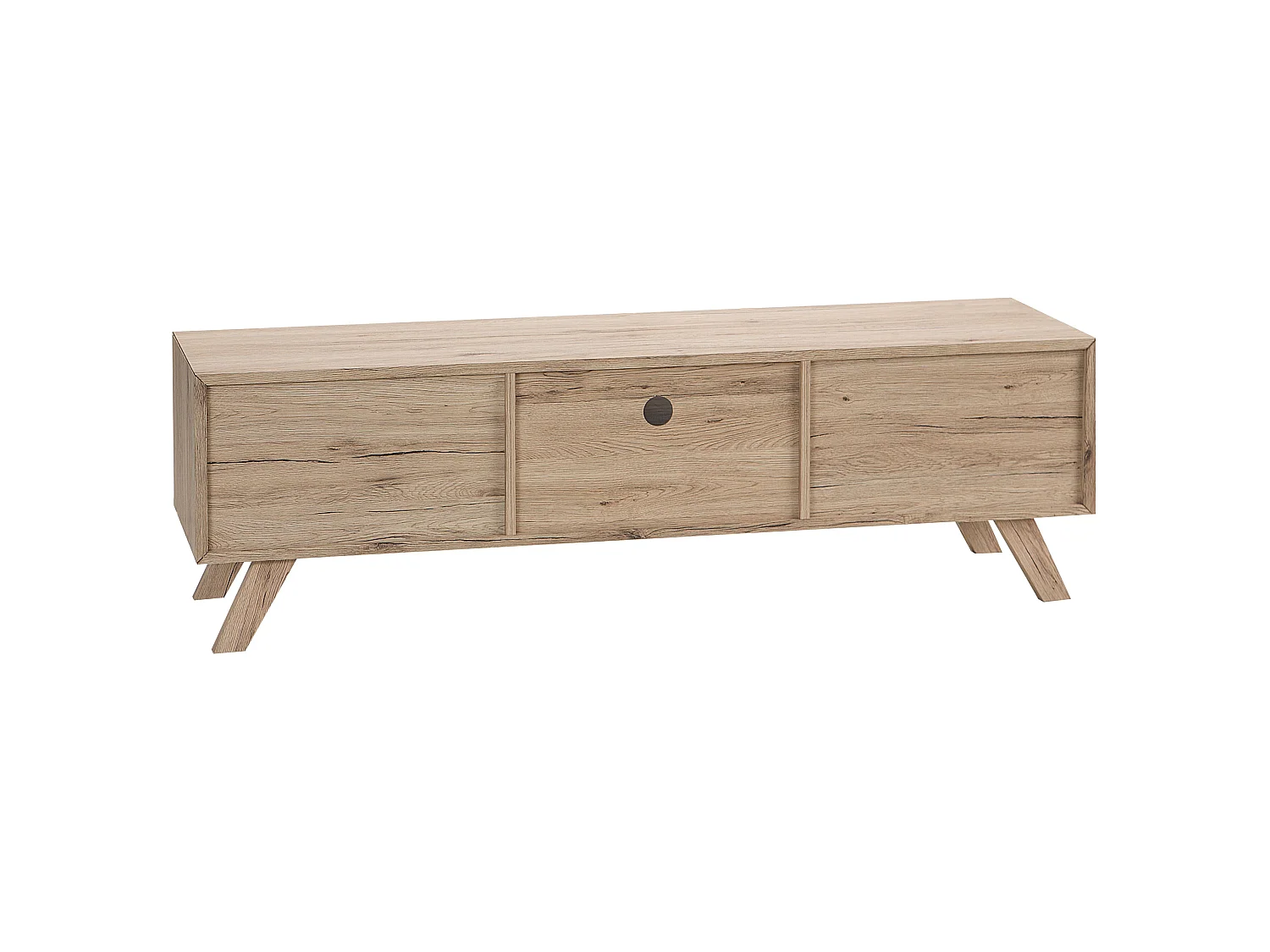 Meuble TV FORESTER Marron/blanc