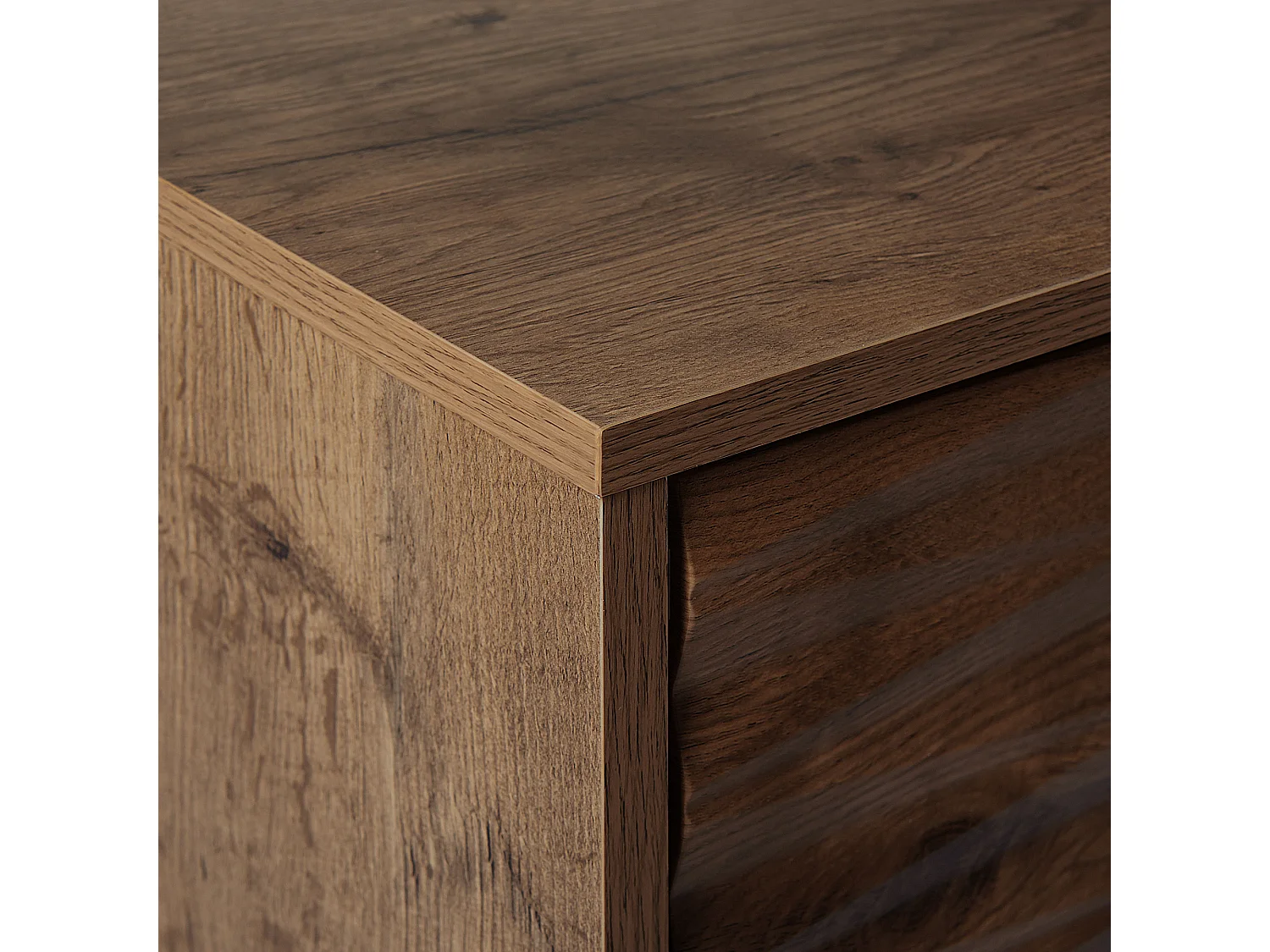 TV-Schrank Lowboard dunkler Holzfarbton Retro-Stil KAYAN