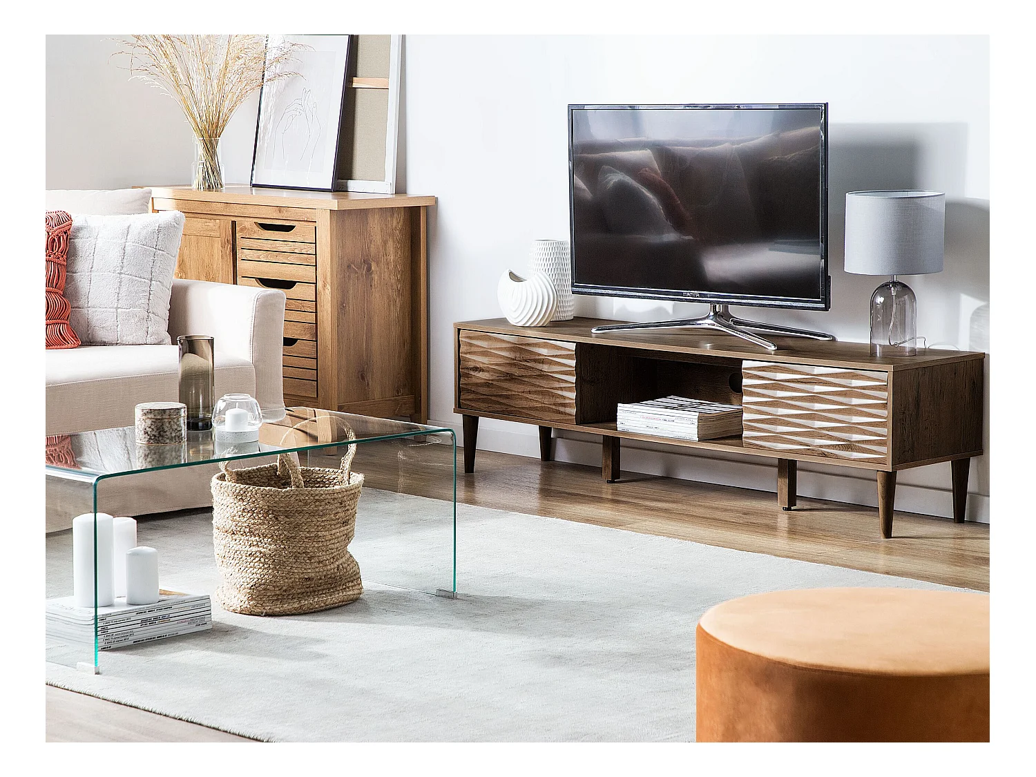 Szafka RTV KAYAN Ciemnobrązowy