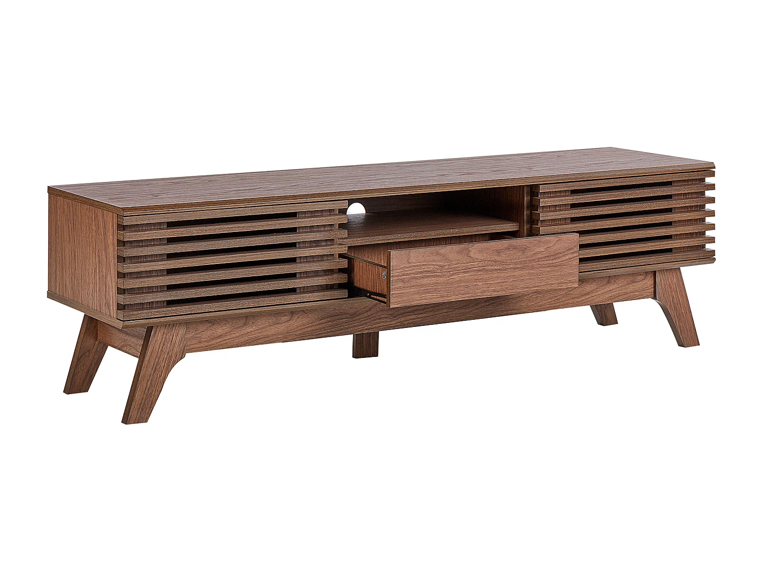 Meuble TV DETROIT Marron foncé