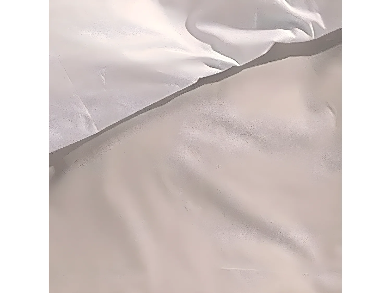 Housse de couette unie réversible en polyester et coton 260x240cm