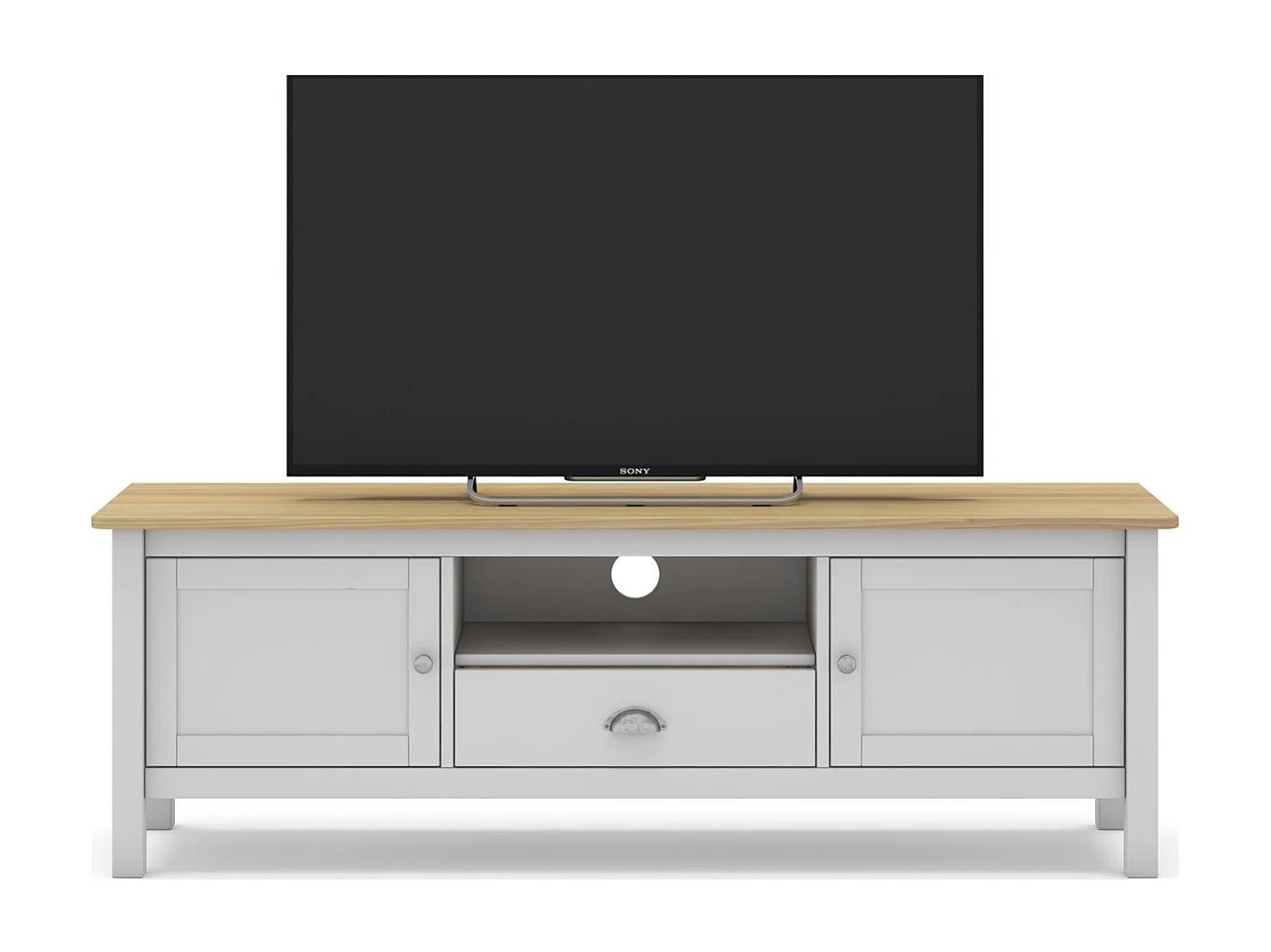 Tv-meubel Misti - 158x40x53cm - Wit