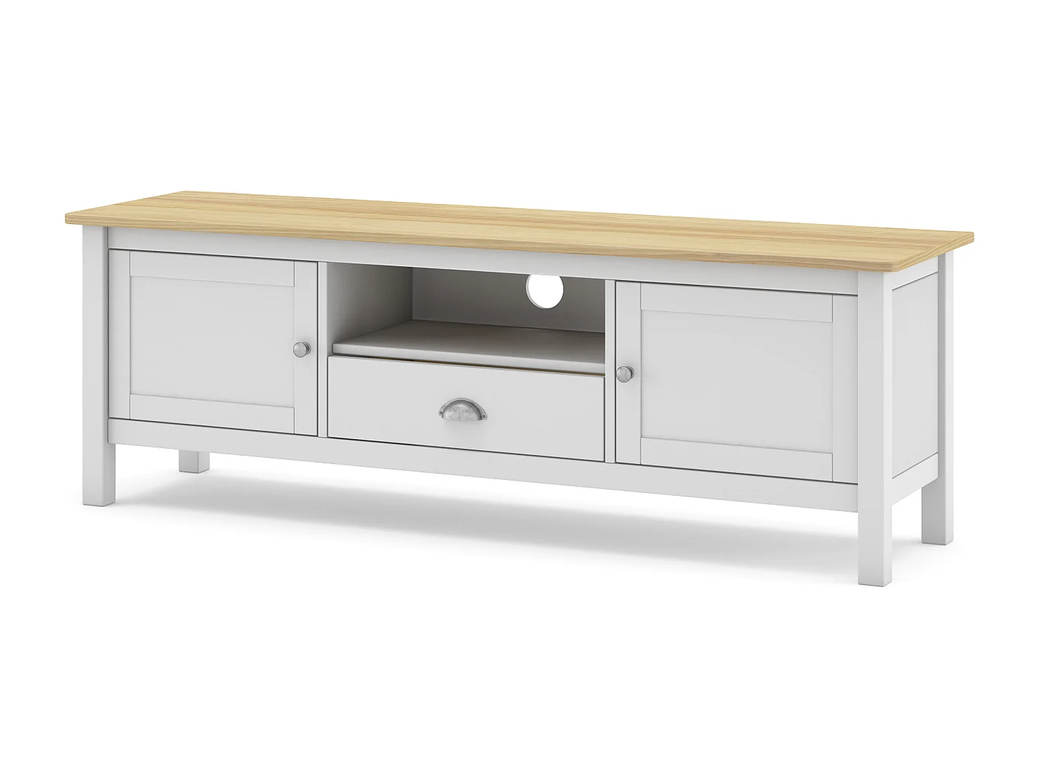 Tv-meubel Misti - 158x40x53cm - Wit