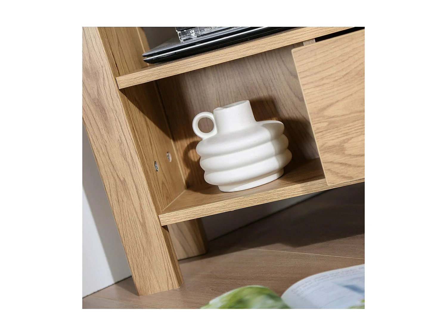 Hoek-TV-meubel 1 Lade Eiken Decor - L120 cm