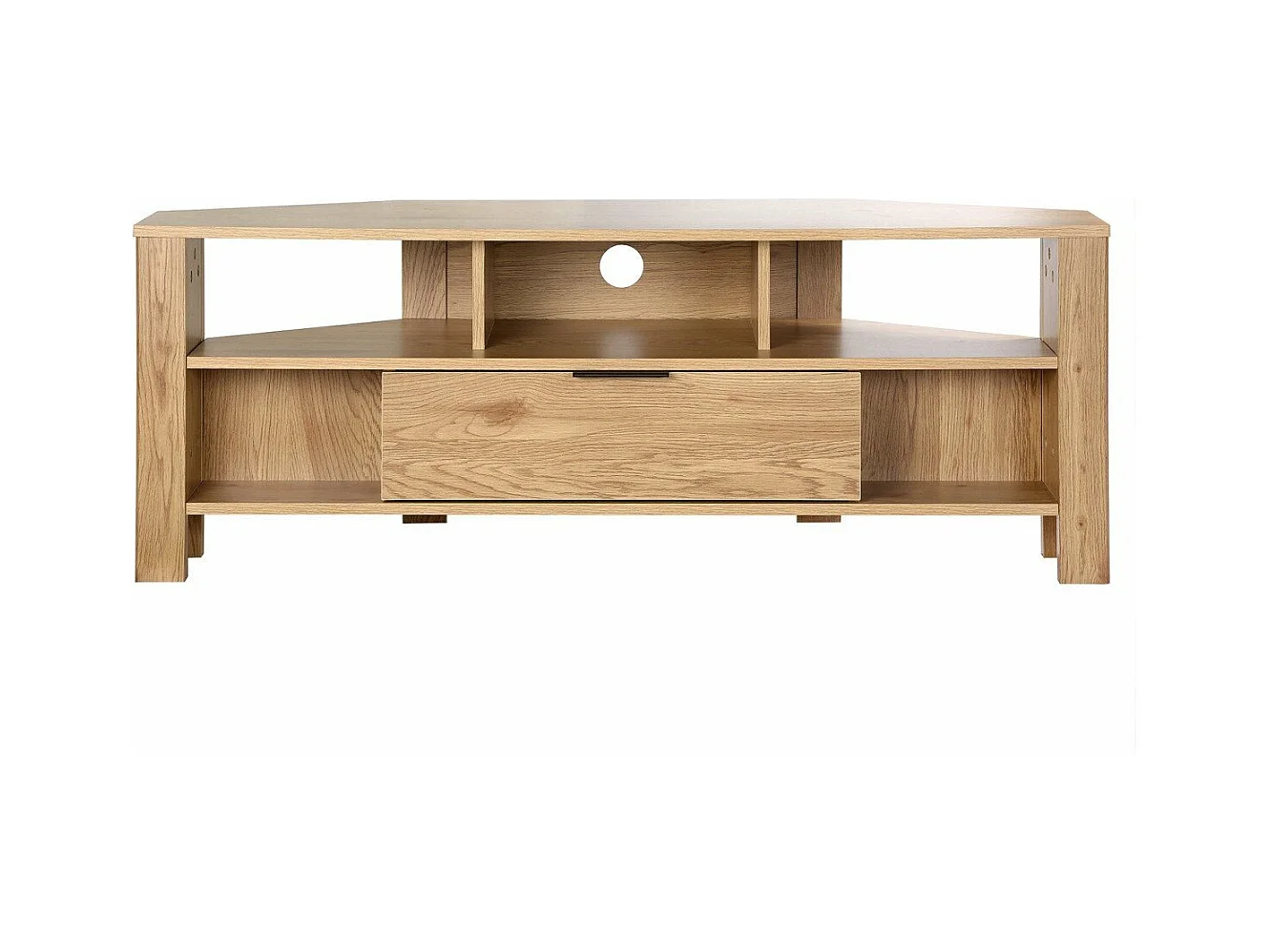 Hoek-TV-meubel 1 Lade Eiken Decor - L120 cm
