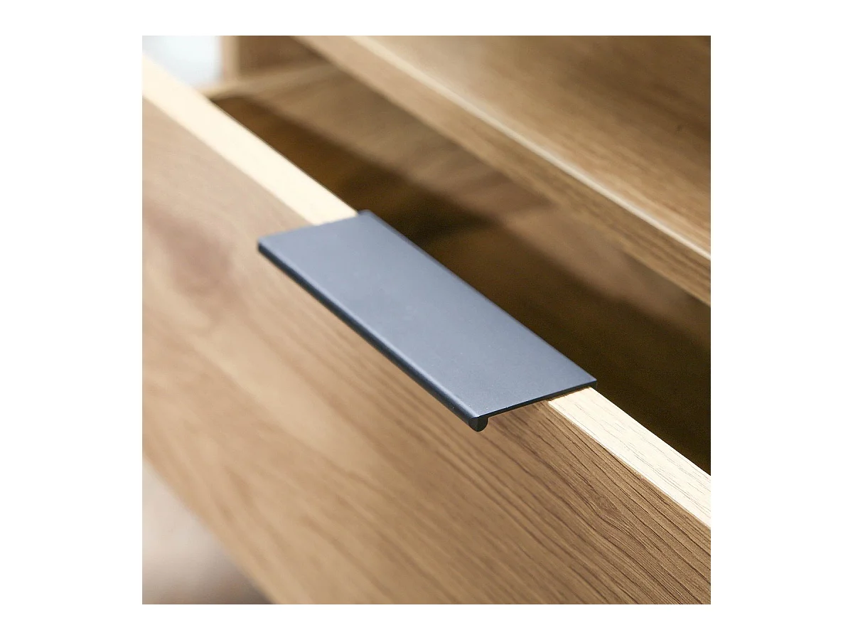 Meuble TV d'Angle 1 Tiroir Décor Chêne - L120 cm