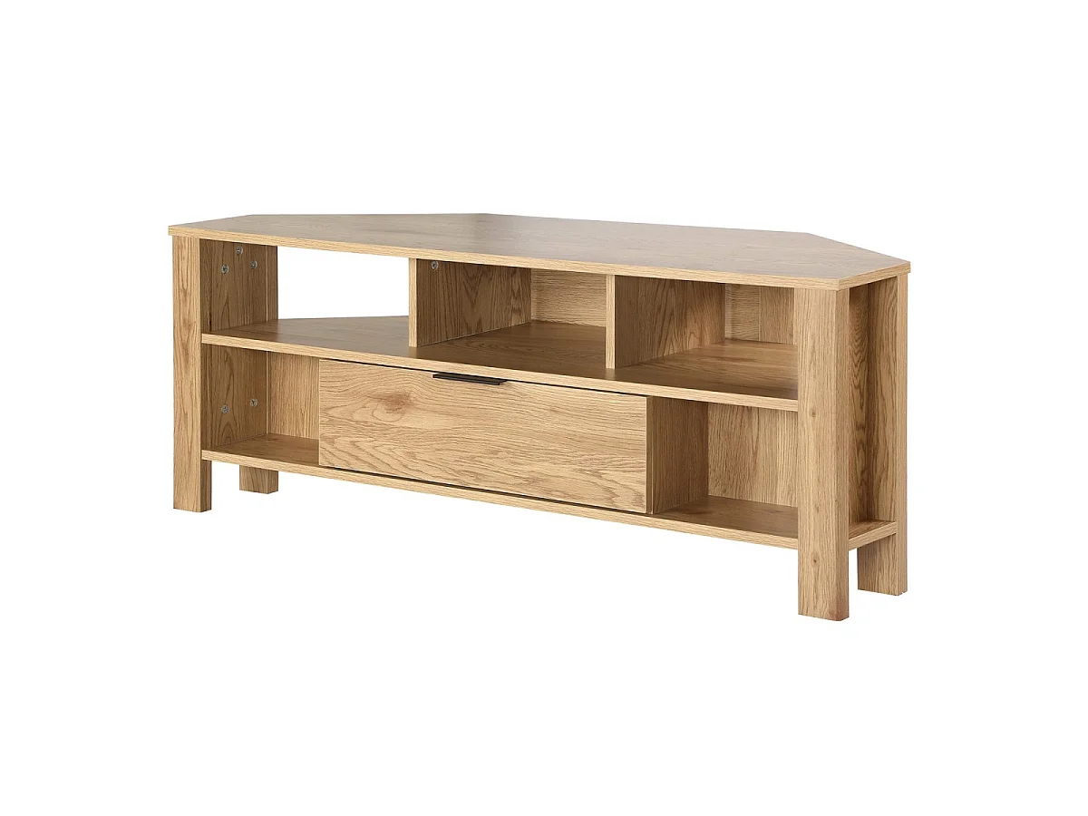 Hoek-TV-meubel 1 Lade Eiken Decor - L120 cm