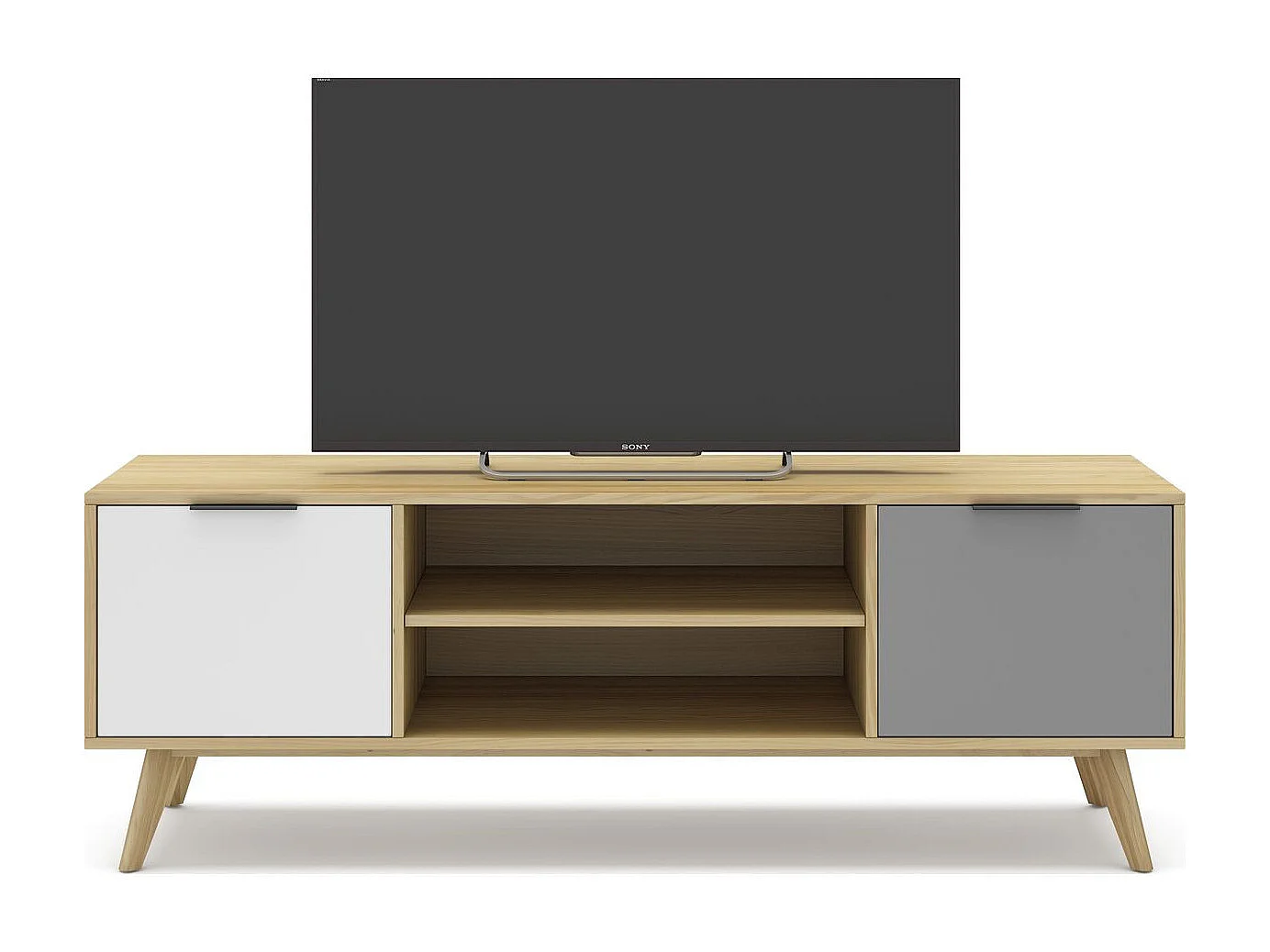 Tv-meubel Elfa - 140x40x53cm - Grijs