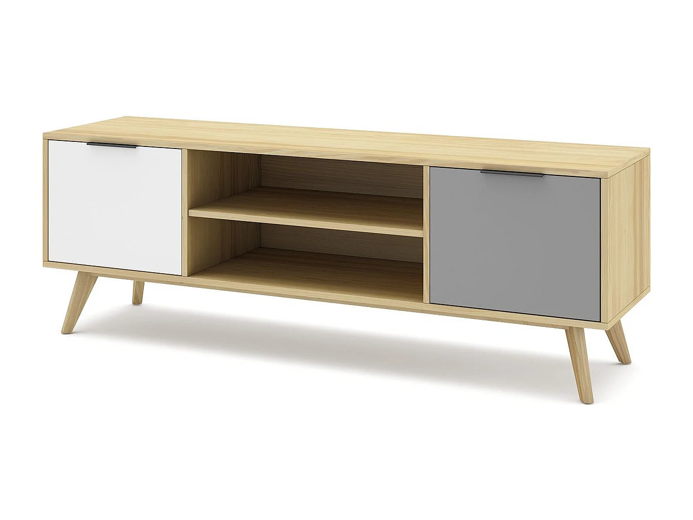 Tv-meubel Elfa - 140x40x53cm - Grijs