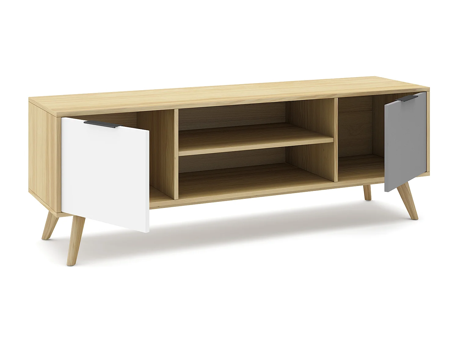 Tv-meubel Elfa - 140x40x53cm - Grijs