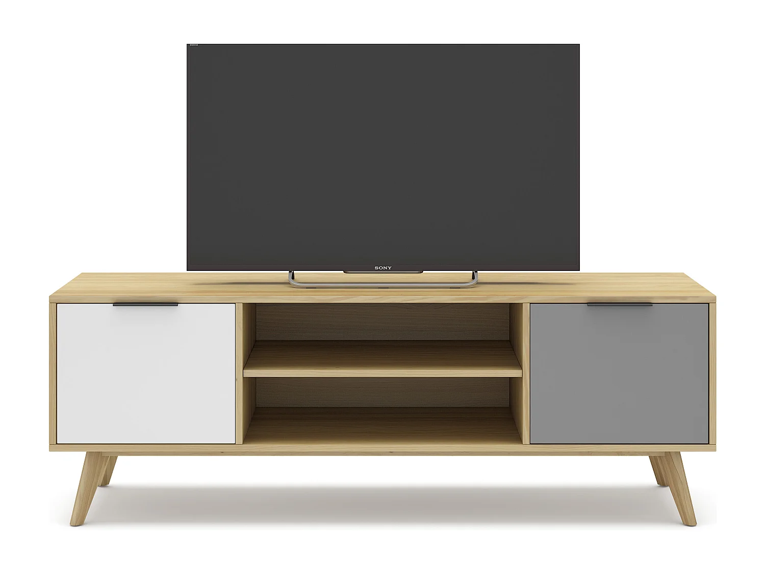 Tv-meubel Elfa - 140x40x53cm - Grijs